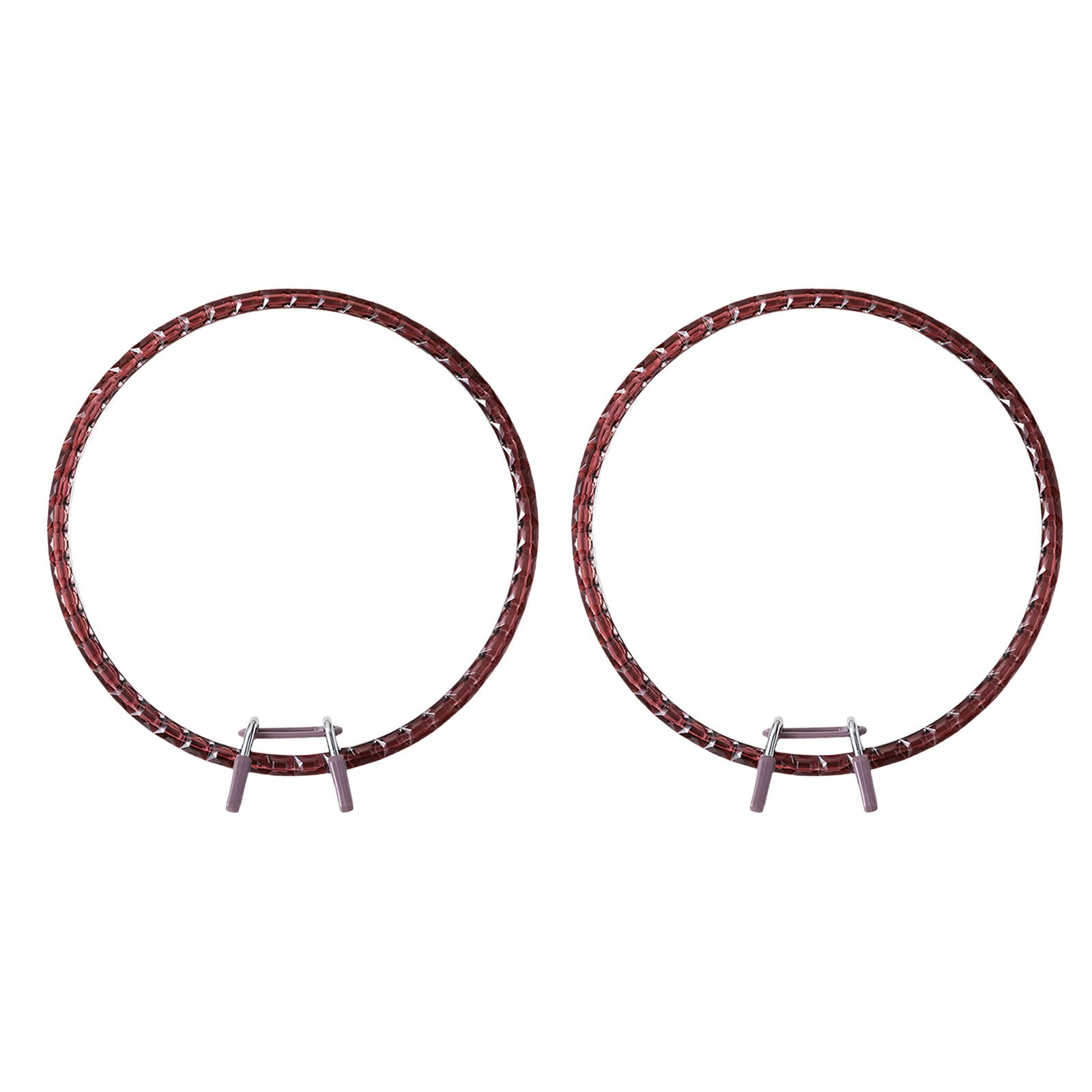 FGDTREE 2Pcs Adjustable Embroidery Hoop Spring Loaded Round Stitching Frames for Sewing Needlework Fabric Project Adjustable Embroidery Hoops Ergonomic Hoops
