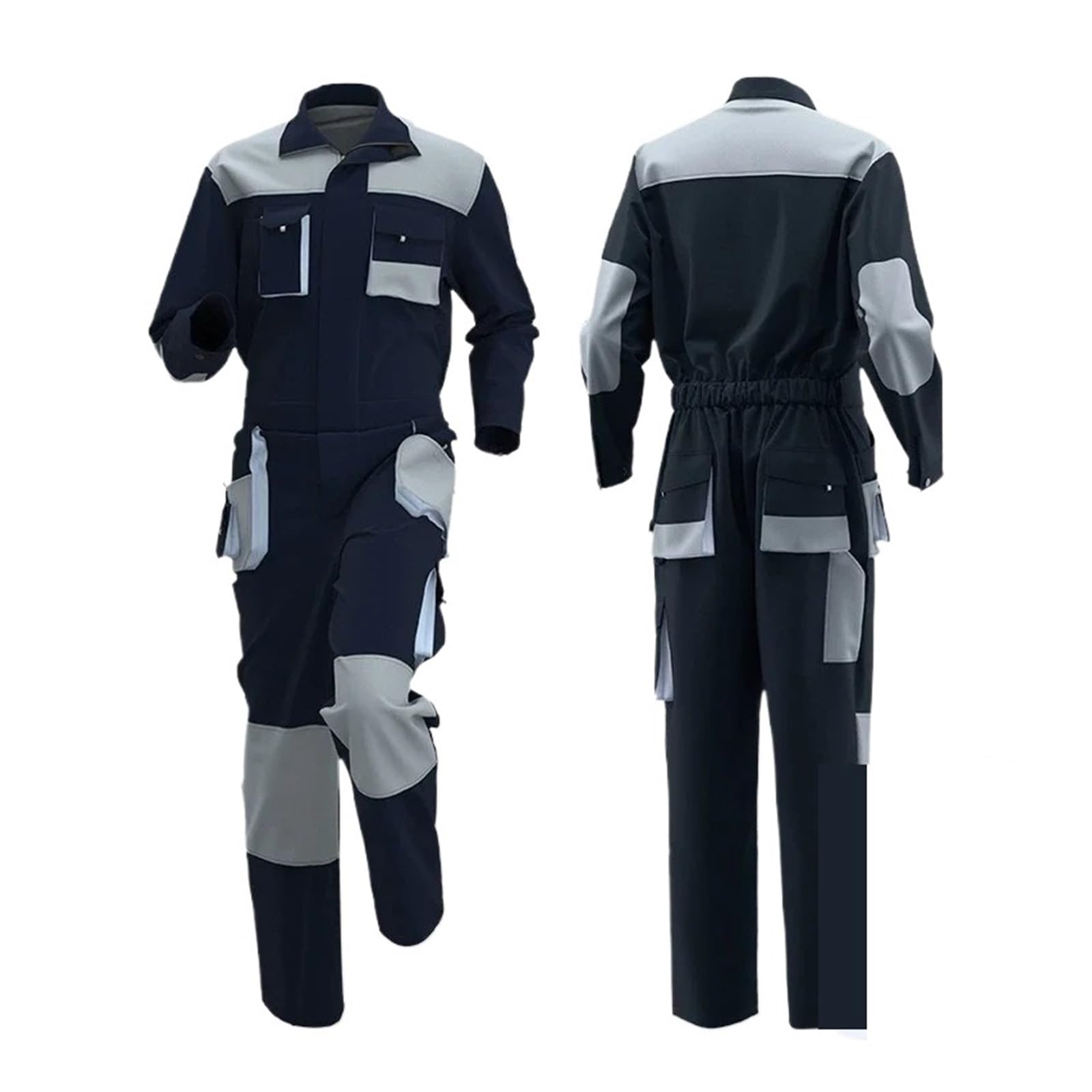 Tuta Da Lavoro Uomo Tute da lavoro Uomo Abbigliamento Edilizia Multi tasche funzionale Divise officina Tuta(Dark blue,190)