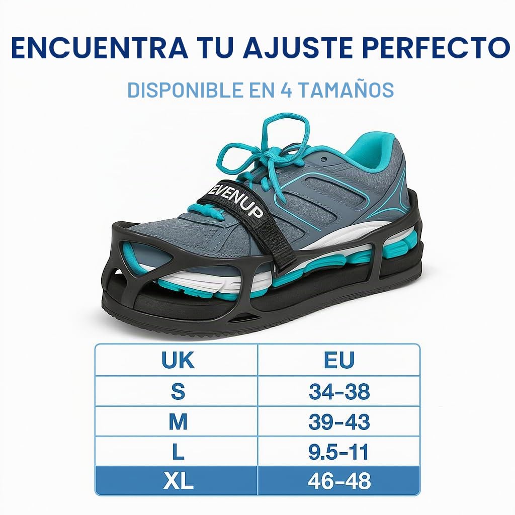 Evenup - Dispositivo de nivelación de extremidades (XL) - Dispositivo único - Izquierda y derecha - equivale a la longitud de las extremidades mientras llevas botas de fractura, zapato médico o