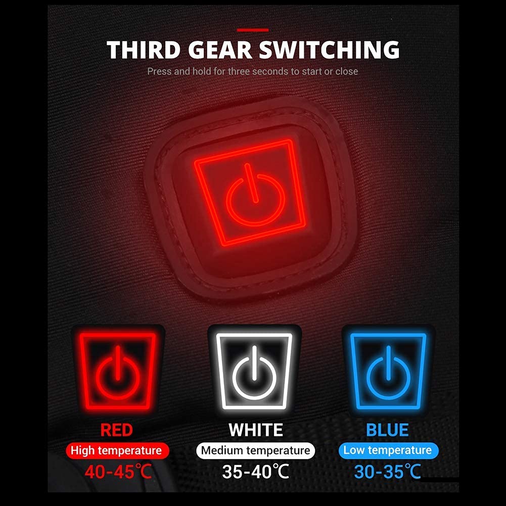 Guantes térmicos eléctricos para Exteriores, Interiores, calefacción a batería, Guantes de Invierno a Prueba de Viento para Exteriores, cálidos, para Montar en Motocicleta, Caza, e