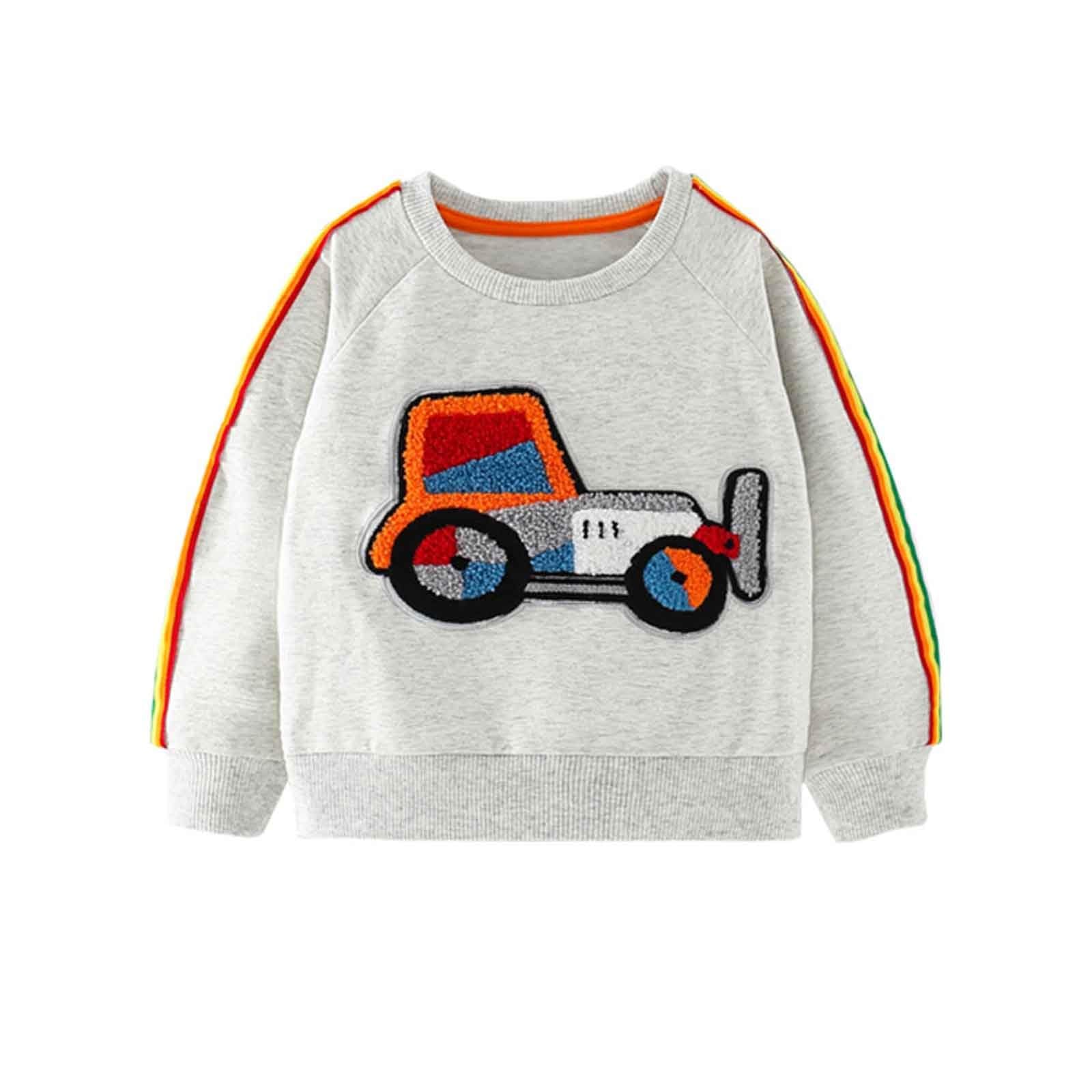Pull à capuche garçon col rond résistant pour tout-petits recherchant un sweat doux imprimé - 8