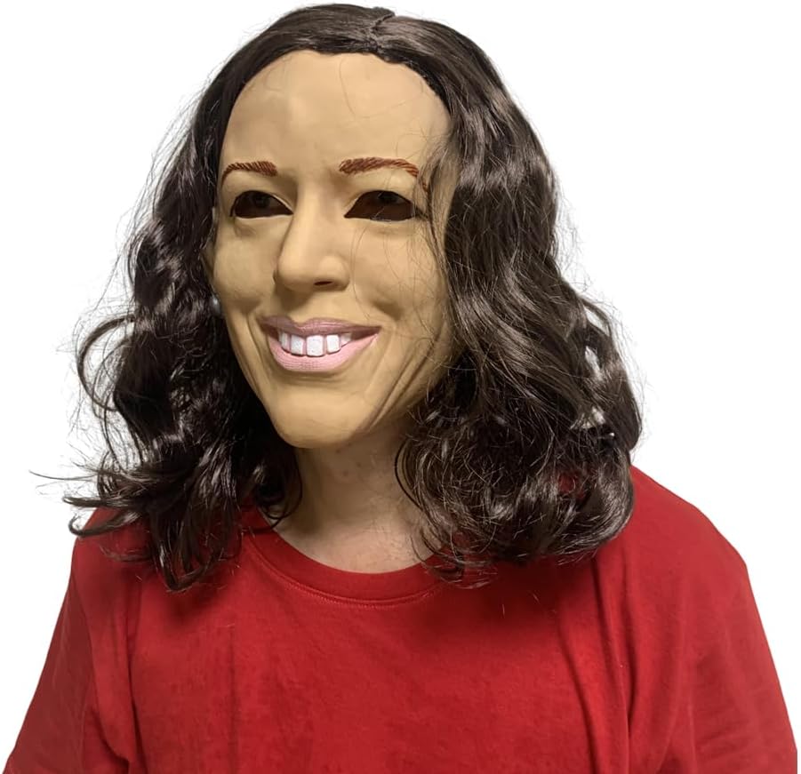 Devon's Home Realistic Kamala Harris Rubber Head Mask Latex Cosplay Funny Mask Halloween Props