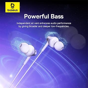 Baseus Encok HZ11 Wired Headphone-White