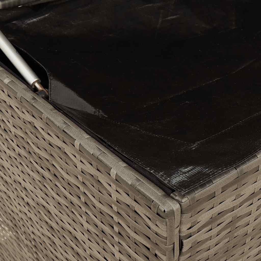 Cushion Box Grey PE Rattan Outdoor Furniture Storage Boxes