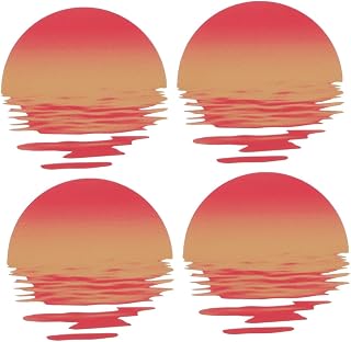ERINGOGO 4 Peças Adesivos De Carro Acessórios De Carro Adesivos De Pôr Do Sol Para Carro Decalques De Pôr Do Sol Adesivo De Pôr Do Sol Para Decalques De Carro Para Carro Adesivo De