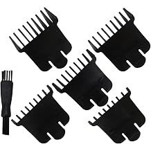 Professional Trimmer Guards Set - 5pcs Different Sizes - Compatible for Andis T Out-liner/for T Out-liner 2 Blade, for Andis pm-t/pmt-2/ D-4/ d-5/ GI/GTO/slii/rt-1-1/32"-3/8", Black
