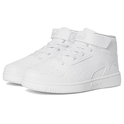 PUMA Kids Rebound Layup Synthetic Leather Hook and Loop Sneakers (Little Kid) Kid