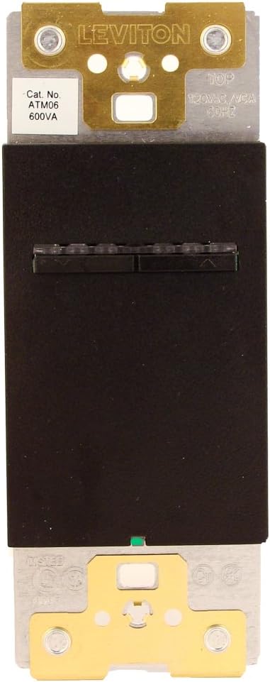 Leviton ATM06-1LS, Acenti 600VA Preset Digital Magnetic Low Voltage Return To Neutral Dimmer, Single-Pole, 3-Way or More Applications, Sand