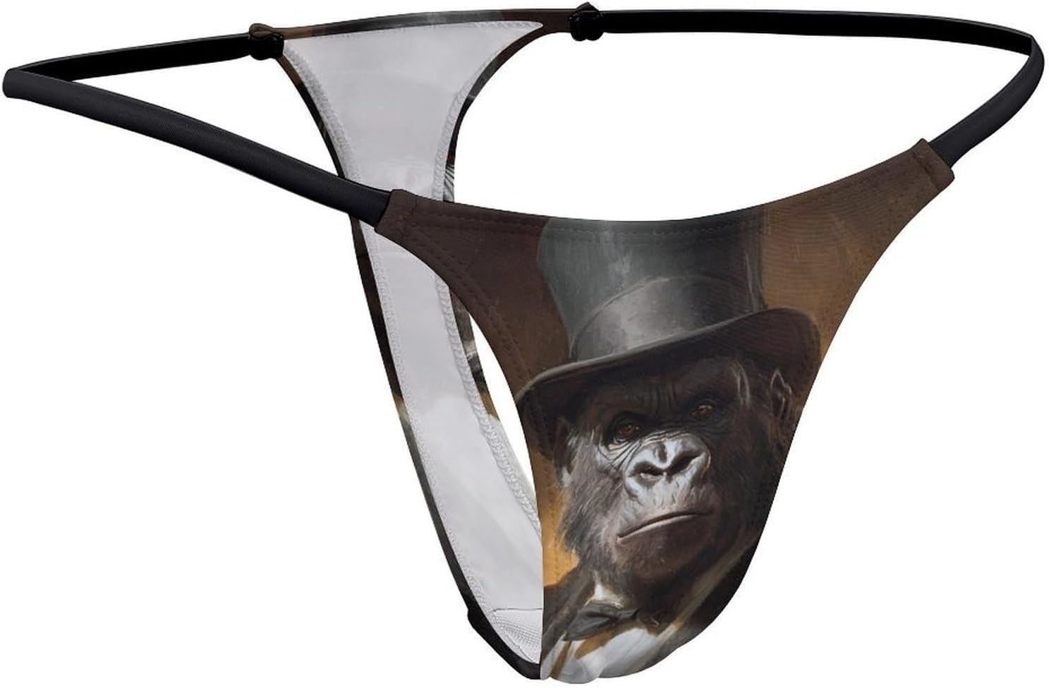 Gorilla Portrait Sexy G String Thongs for Women Underwear | Seamless Panties Lingerie Breathable Low Rise No Show