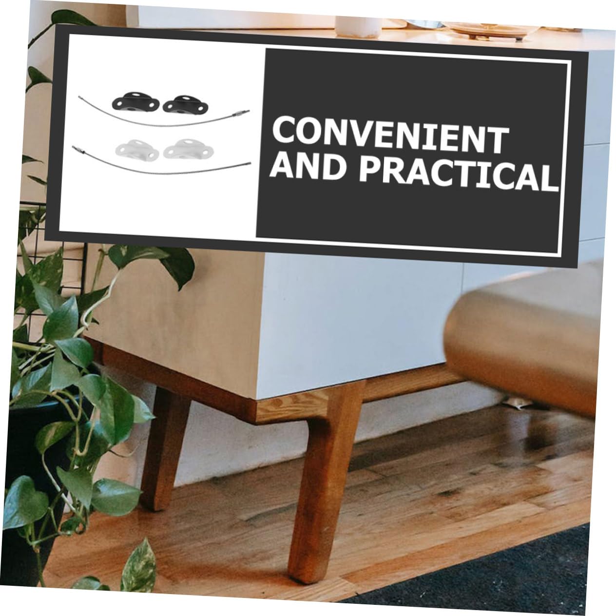 1set Proofing Furniture Anchors -tip Straps for Cabinets Dressers Tv Stands Easy Installation Safety Hardware to Prevent Furniture from Tipping Over