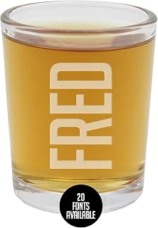 Personalized Gifts Etched 2.5oz Shot Glass - Customized Liquor Gifts for Men Women, Vertical Name Engraved Birthday Gift, Custom Gift Him Her, Man Woman, Vodka Tequila, Regalos Personalizados Vasos