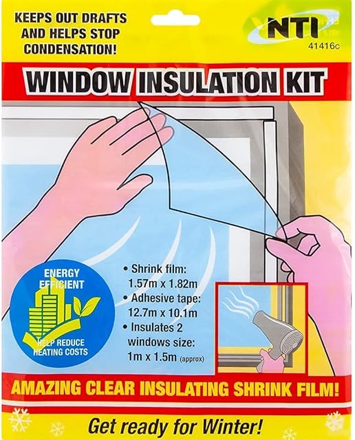 WINDOW INSULATION FIT DOUBLE GLAZING SHRINK FILM DRAUGHT EXCLUDER CONDENSATION