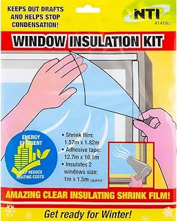 WINDOW INSULATION KIT DOUBLE GLAZING SHRINK FILM DRAUGHT EXCLUDER CONDENSATION