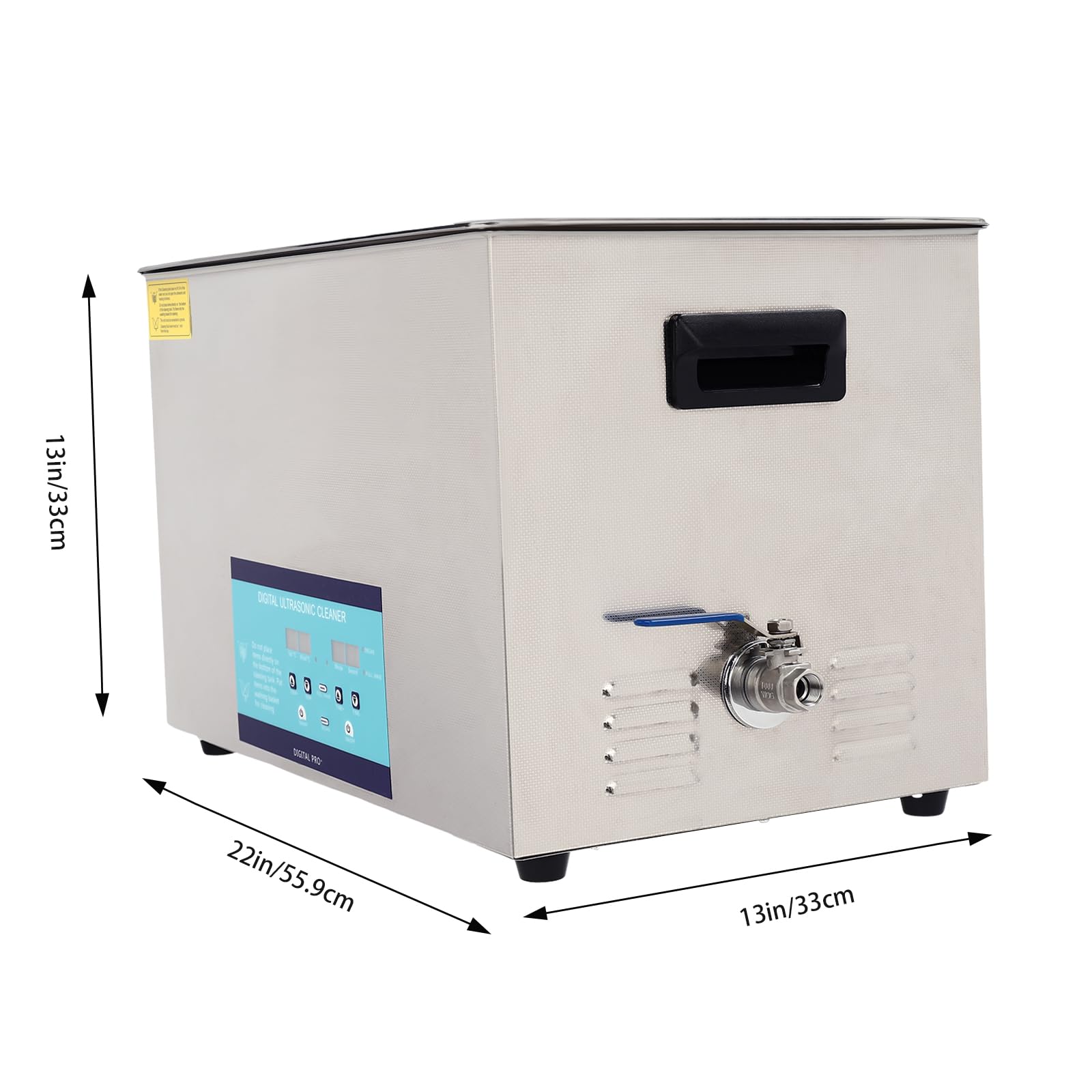 Limpiador ultrasónico de acero inoxidable, 600 W, 30 L, limpiador ultrasónico de gafas, 0-80 ℃, 28/40 KHz, dispositivo de limpieza ultrasónica industrial para joyas, instrumentos metálicos
