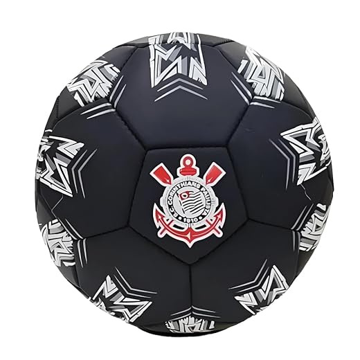 Bola De Futebol Oficial Licenciada Corinthians (SCCP) (Preto)