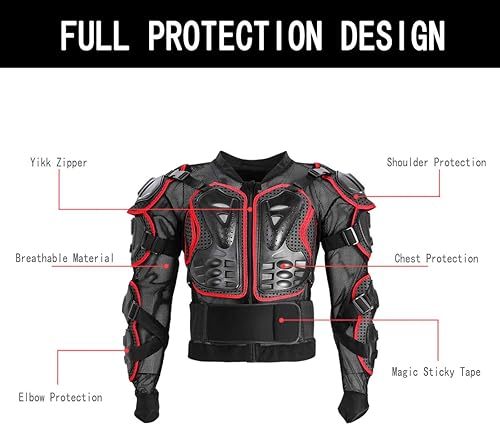 Miniatura 2 de Armadura de cuerpo completo para motocicleta, motocross y cuatrimoto, chaqueta protectora, para hombres y mujeres