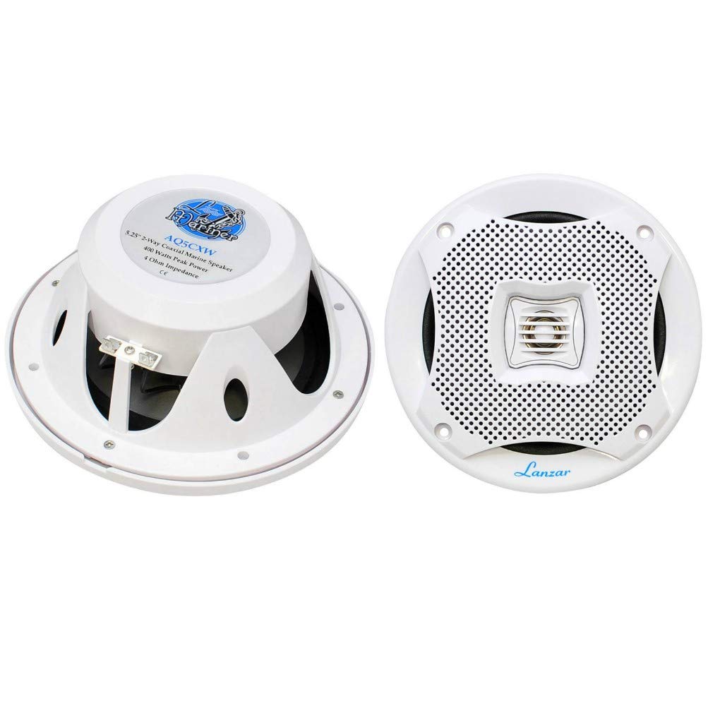 Image secondaire de LANZAR AQ5CXW diffuseurs Haut-parleurs étanches Marins Nautiques 2 Voies 200 Watts rms 400 Watts Max 15,60 cm 156 mm 5,25