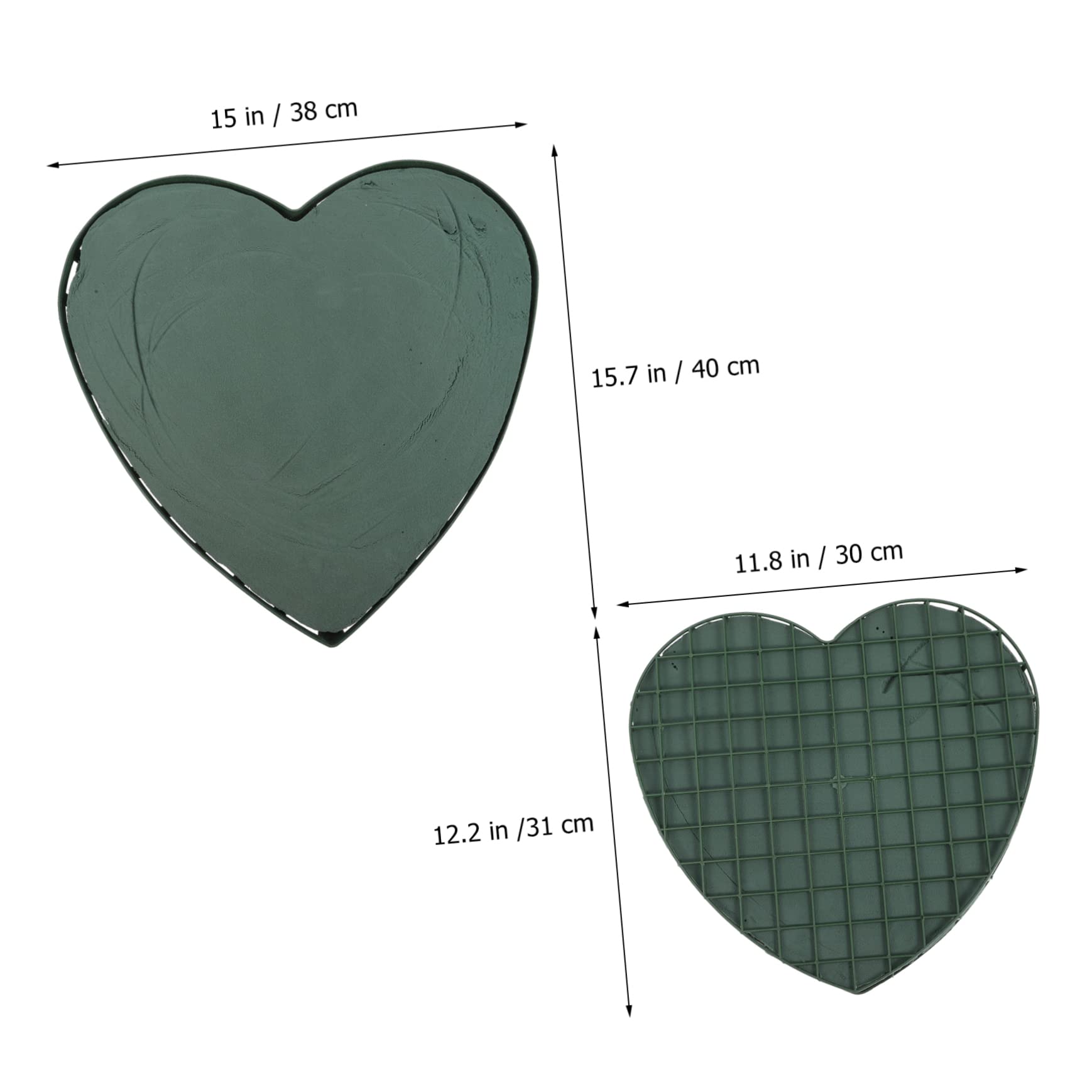 Anneome Herzförmiger Saugnapf Steckschaum für Hochzeitsdeko im Auto 2 Stück