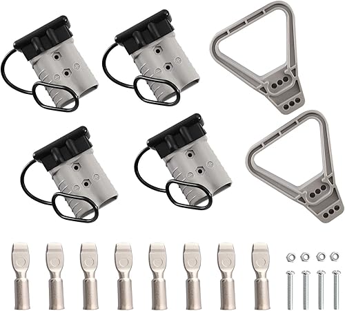 micrl 4 conectores rápidos de batería de calibre 20 de 350 amperios con asa, enchufe de cable de puente conectardesconectar para cabrestante de