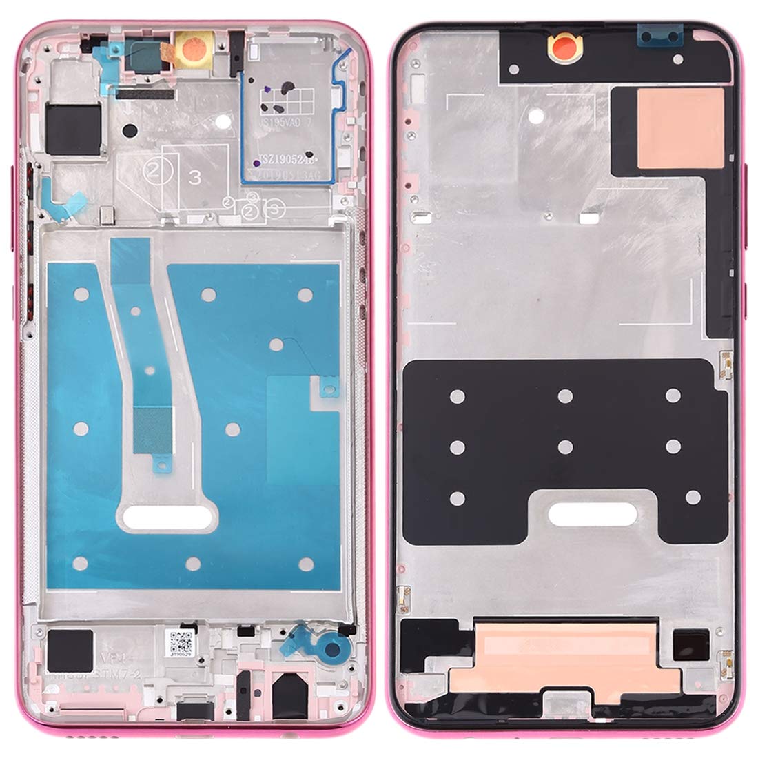 Châssis intermédiaire pour Huawei Honor 20i avec boutons latéraux rouge