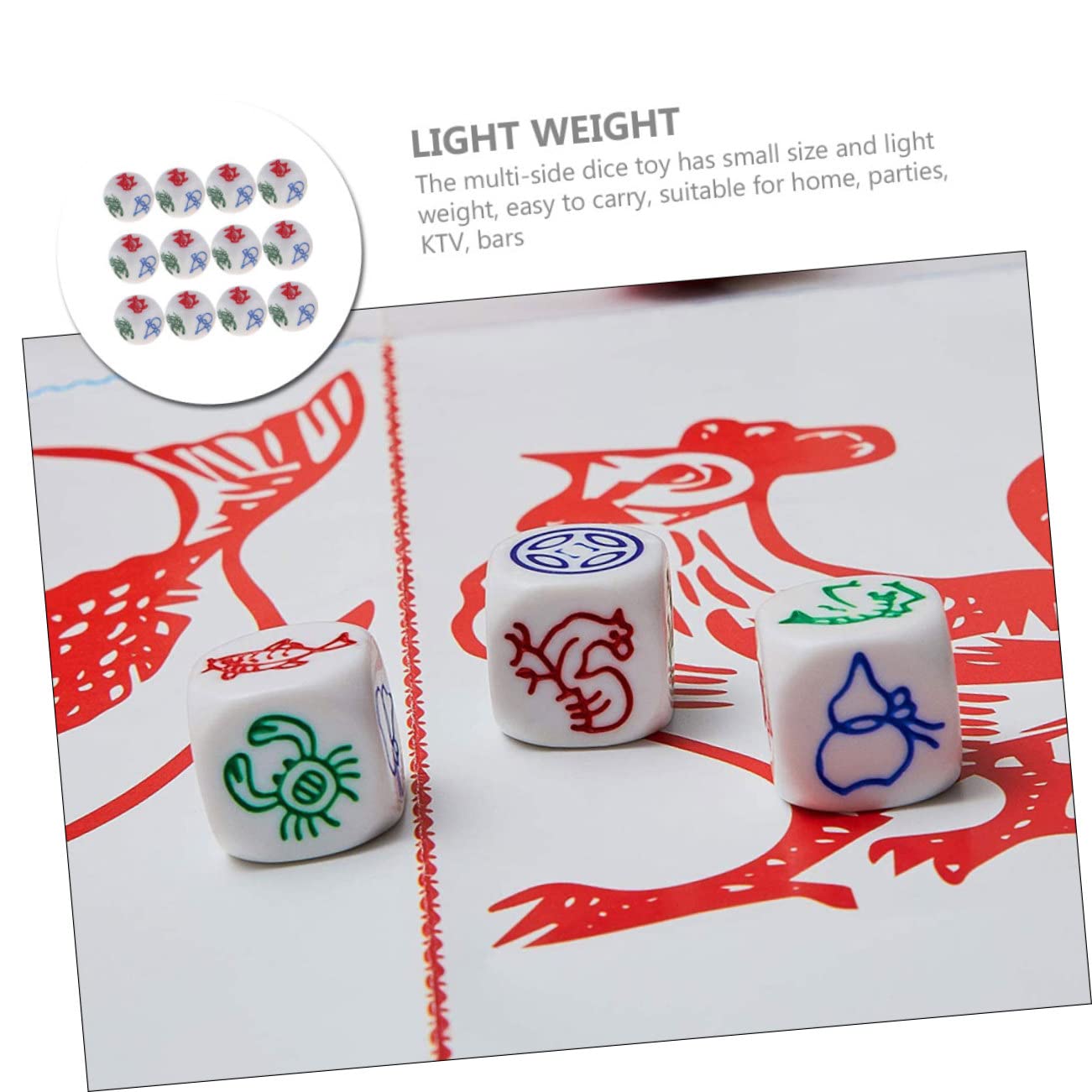 ibasenice 60pezzi Dadi Creativi Per Giochi Da Tavolo Dadi Multi-sfaccettati Per Feste e Attività Ricreative Accessori Per Gioco Di Alta Qualità