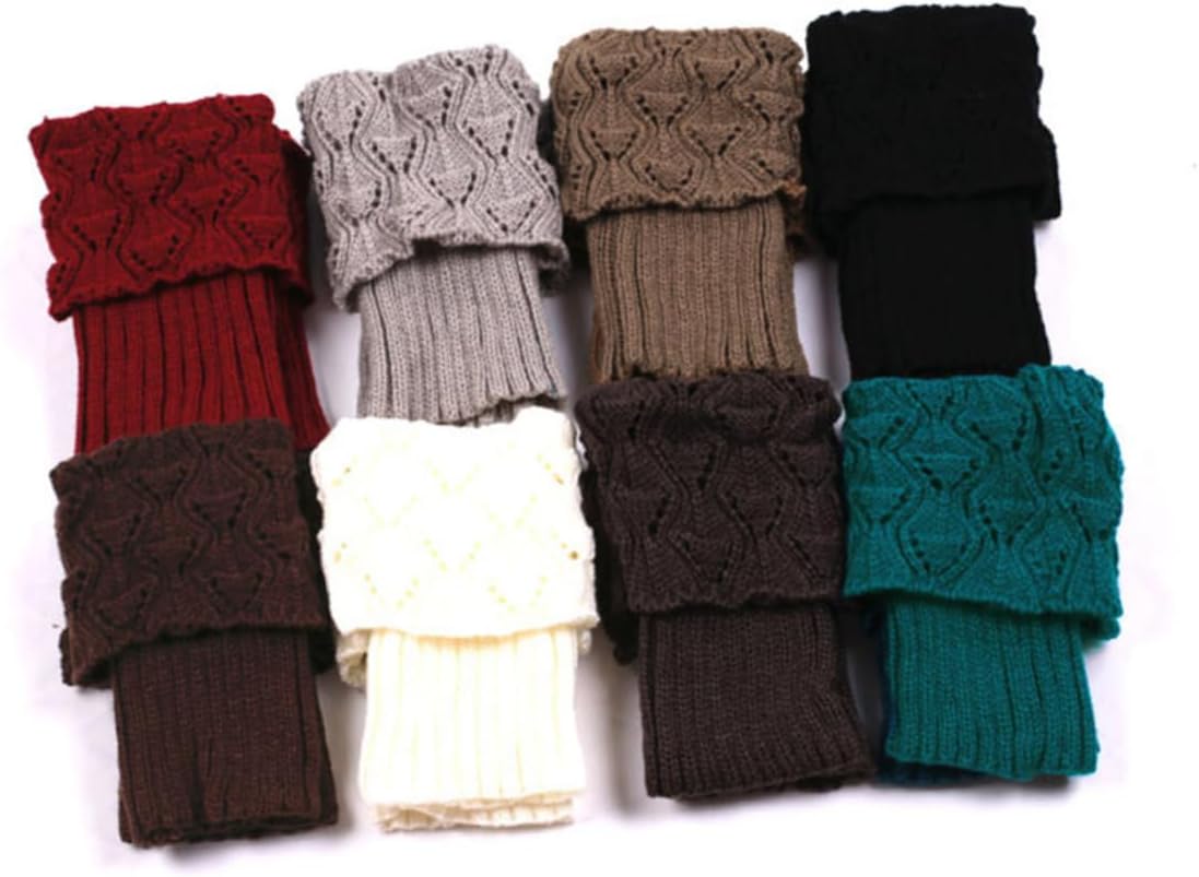 CALLARON 4 Pairs Leg Warmers Boots for Girls Vintage Boot Cuffs Girls Boots Sock Blockers for Knitting Boots for