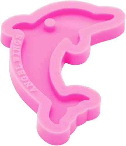 Miniatura 5 de Molde de resina súper brillante en forma de delfín, moldes de silicona estilo animal, moldes de resina y epoxi para manualidades, llaveros, molde