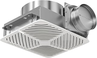 FICBXRA Bathroom Exhaust Fan: 200-230 CFM Quiet 1.5 Sones Ceiling Mount, 6" Duct Energy-Saving Ventilation Fan