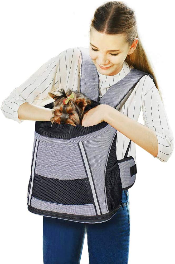 Maxmer Pet Carrier Backpack Mesh Top Opening Soft Sided Dog Backpacks Pet Front Carrier Chest Pet Bag
