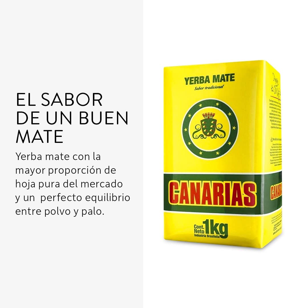 Qumir Pack de Yerba Mate Canarias 1Kg - 3 Unidades - Total 3 Kg de Yerba Mate