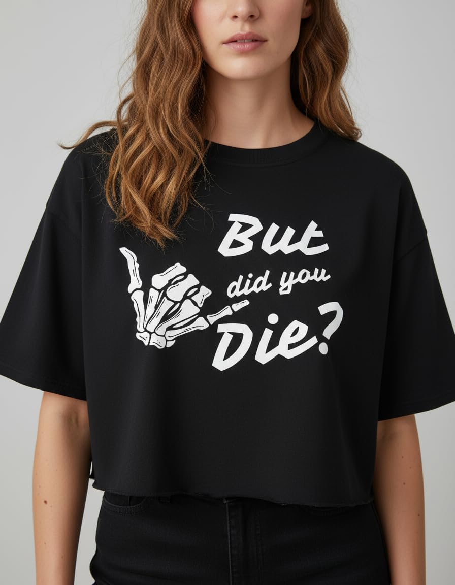 BUT DID You DIE Crop Tops-Squad Goals Gym Tank, Soft Stretch Cotton Workout for Strength Training