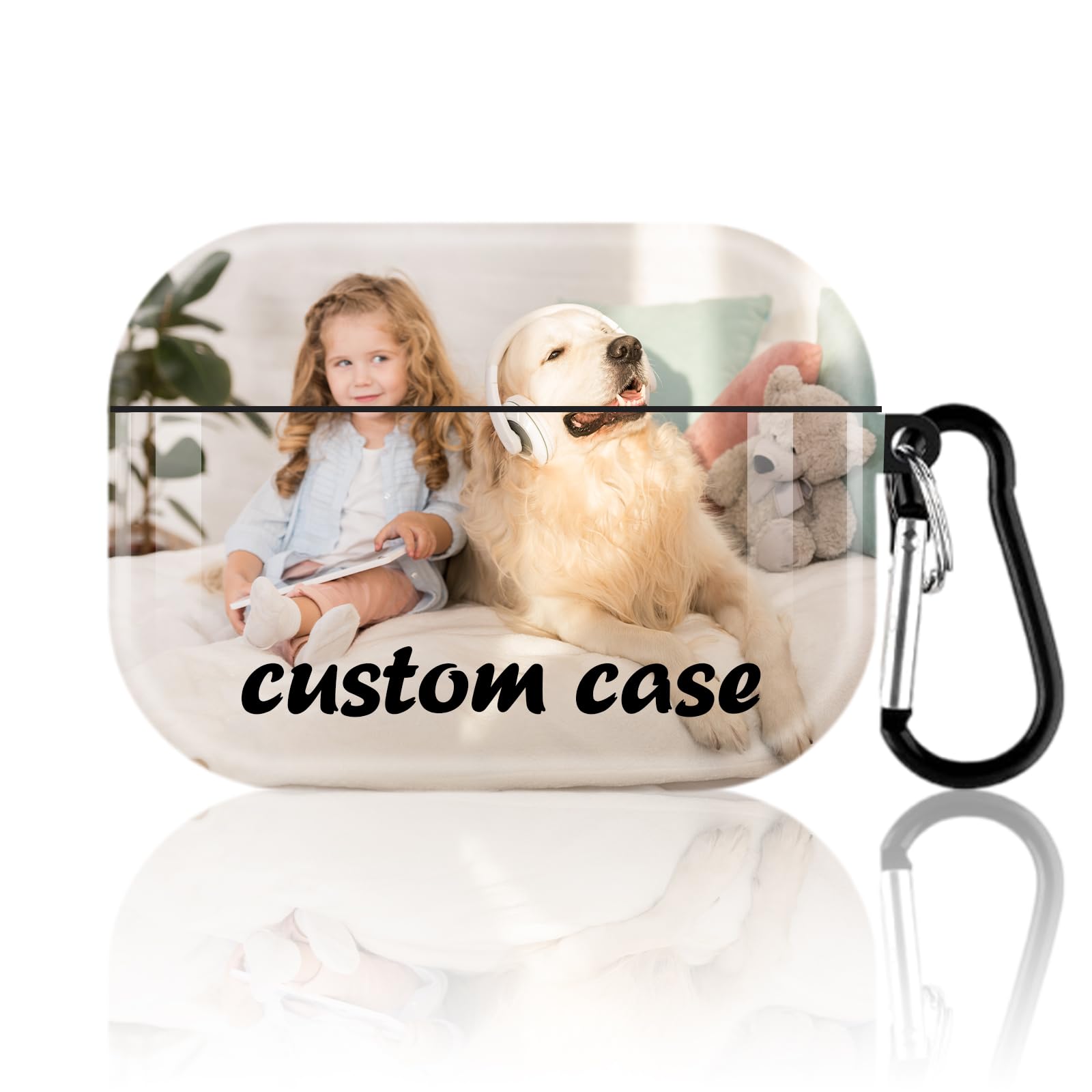 Custom Photo case for AirPod Pro- Personalize with Your Own Photo & Text, Durable Protective Cover Compatible with AirPos Pro 1st & 2nd Gen, Ideal