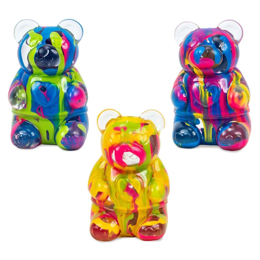 Inkerz Bear (One Supplied at Random) – Squishy Paint Effect Sensory Fidget Toy, Squeeze Toy for Kids, Stress Relief, Squish Craze Trend — image 1