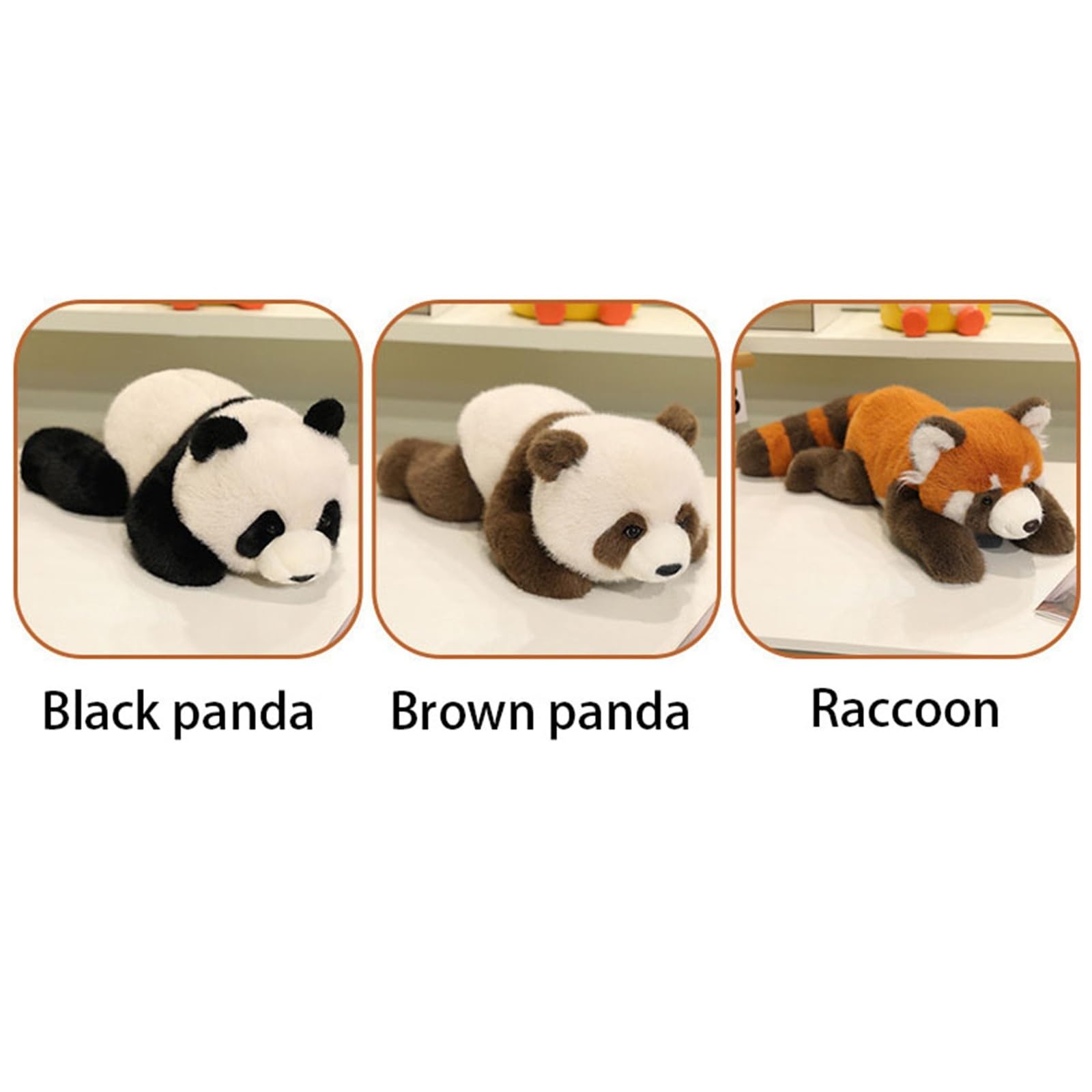 Peluche A Forma Di Panda, Morbido Tenero Peluche A Forma Di Panda Bianco E Nero Da Abbracciare Giocattolo Per Bambini(Brown,60cm/23.6in)