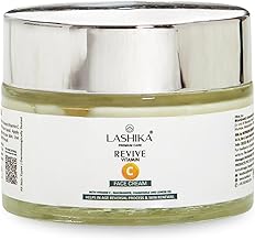 Lashika Revive Vitamin C Face Cream | With Hyaluronic Acid, Niacinamide and Ceramides | Hydrating | 50g