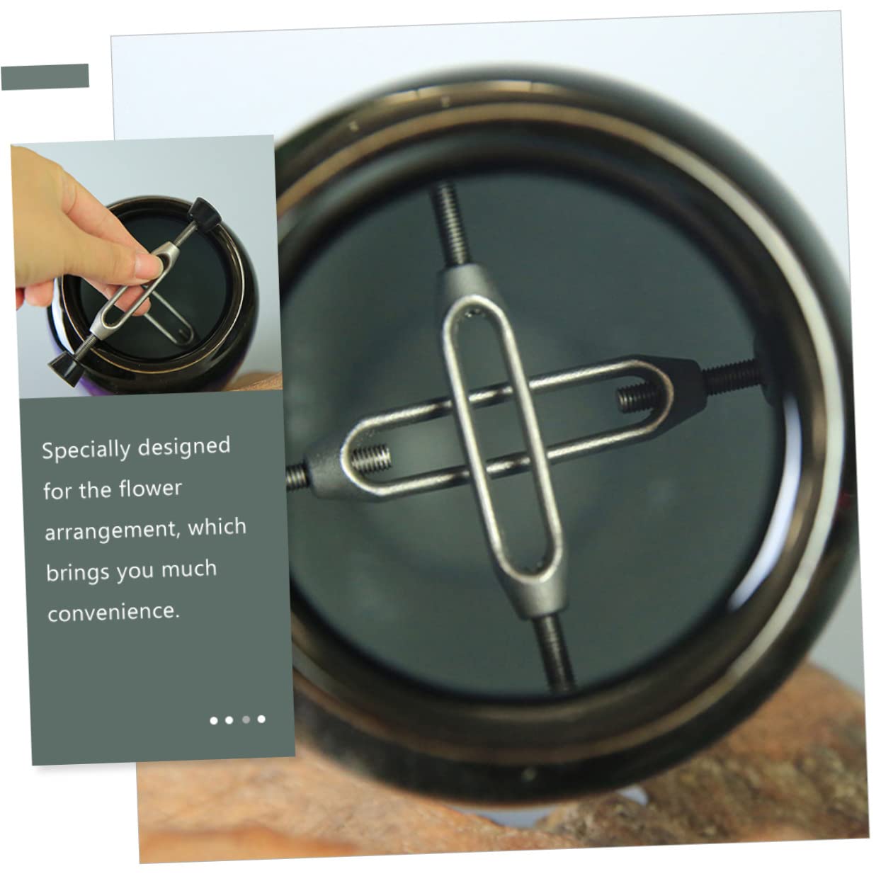 NUOBESTY Flower Arrangement Divider Fixed Flower Holder Branch Fixing Tool Metal Floral Arranger Supply