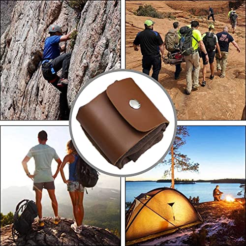 ASENIE Foraging Bag Waxed Canvas Collapsible Outdoor Camping Foraging Pouch Mushroom Storage Water Resistant Leather Bushcraft Belt Tinder Dump Pouchs Brown for Travel Camping Hiking Bag Only (Brown) 5 ASENIE Foraging Bag Waxed Canvas Collapsible Outdoor Camping Foraging Pouch Mushroom Storage Water Resistant Leather Bushcraft Belt Tinder Dump Pouchs Brown for Travel Camping Hiking Bag Only (Brown) - Image 5