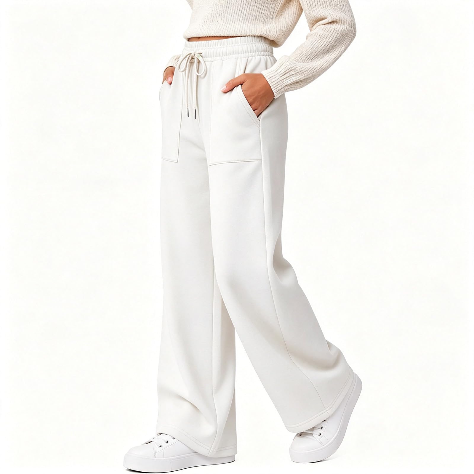 Hosen Damen Jogginghose Trainingshose Bequeme Damenhosen Freizeithose Baggy Outdoor Hosen Lässig Laufhose Joggpants Winter Sporthose Einfarbig Sweatpants Casual Sweathose mit Elastischer Gürtel