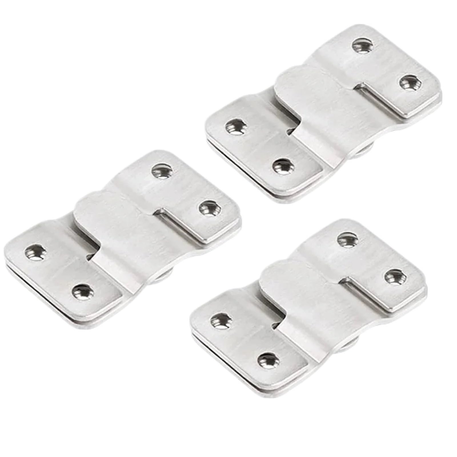 Kxaoxgrc L- 30 Set(Silver) Stainless Interlocking Flush Mount Brackets, Multicolor Flush Concealed Mount Brackets 10/30 Set Stainless Steel Interlock Hangers(L- 30 Set(Silver))
