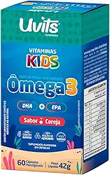 Ômega 3 Kids 60 Cápsulas Mastigáveis Sabor Cereja - Uvits