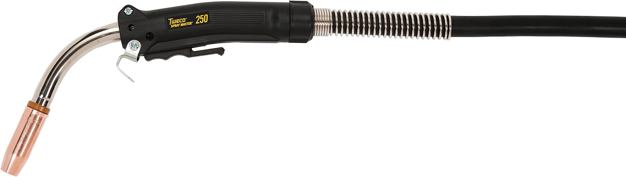Tweco MS215X-3545 Spray Master 250 Amp Air Cooled MIG Gun with Euro-Kwik Style Rear Connector, Medium Duty, Up to 0.045" Wire Size, 15' Length