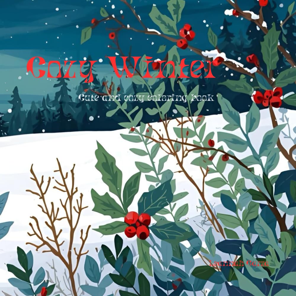 Cozy Winter: Cute and cozy coloring book