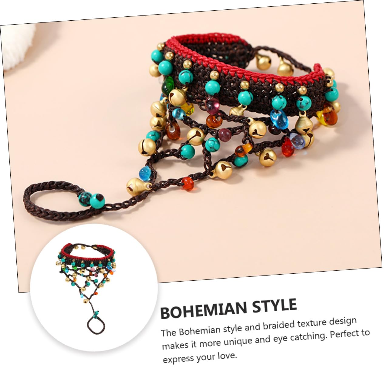 Pulsera de cuerda de de vidrio pulseras de pulsera trenzada Brazalete de dedo Brazalete artesanal pulseras para chicas adolescentes pulsera artesanal trenzada