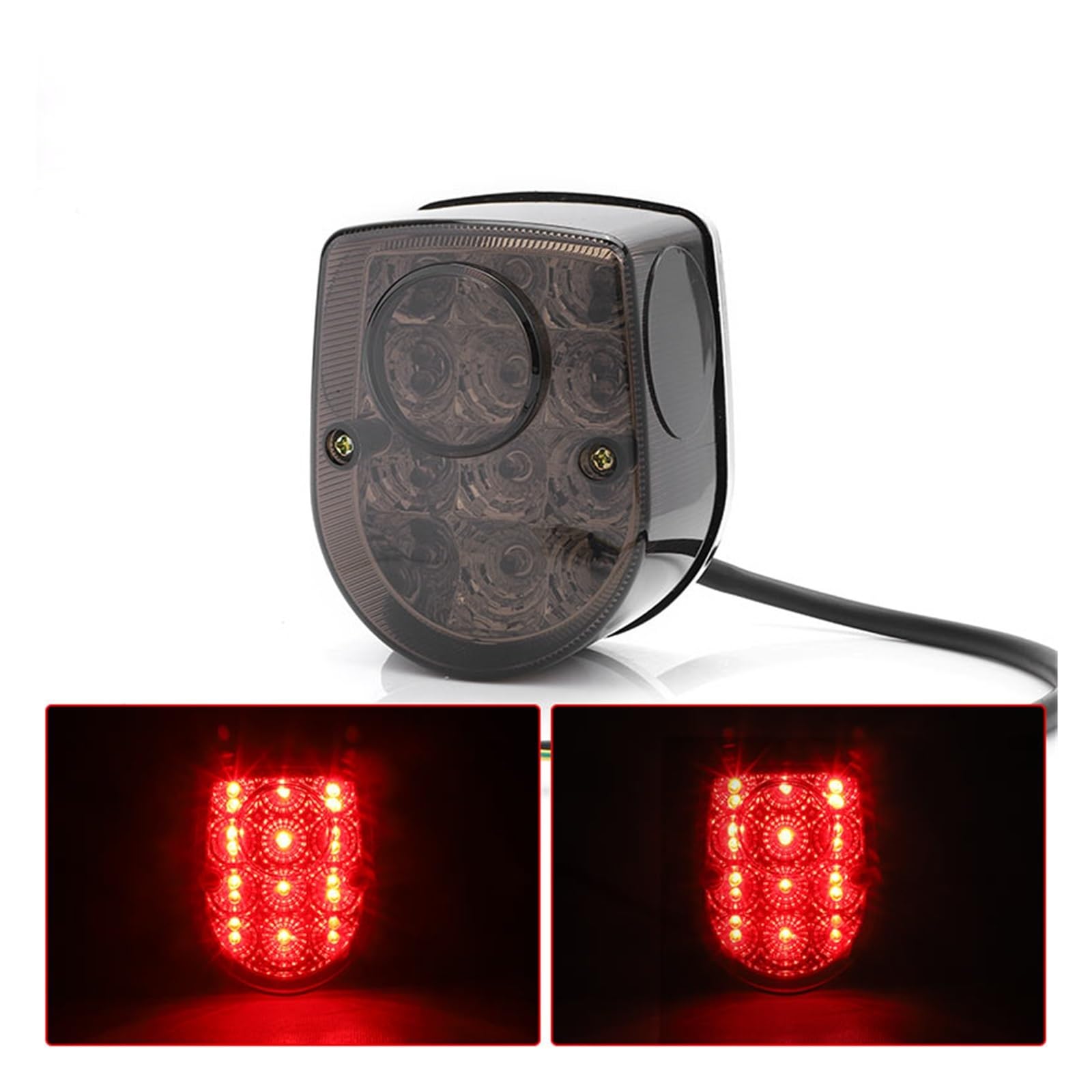 moto Fanale Posteriore Per Mini Per Monkey Moto Per SL350 Per Motosport 350 1970 1971 Lampada 12V Luce Freno Posteriore Luce Stop Lente Fumé Fanale posteriore per moto