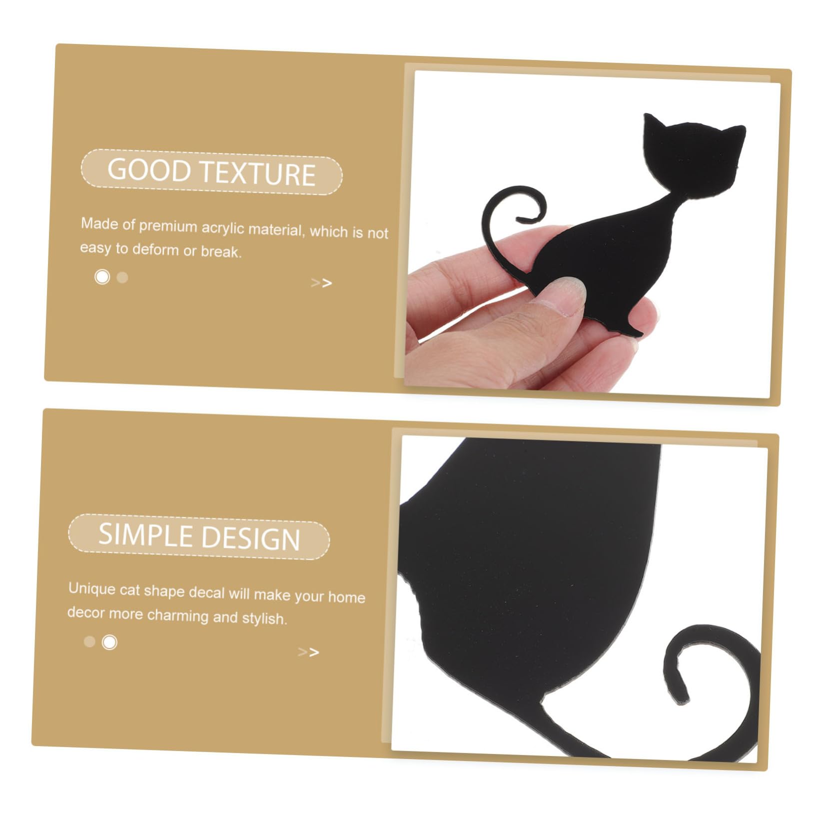 SwirlColor Wandtattoo Mit Katzen-Schmetterling-Motiv – 4-teiliges Set, Selbstklebend, Spiegel-Effekt