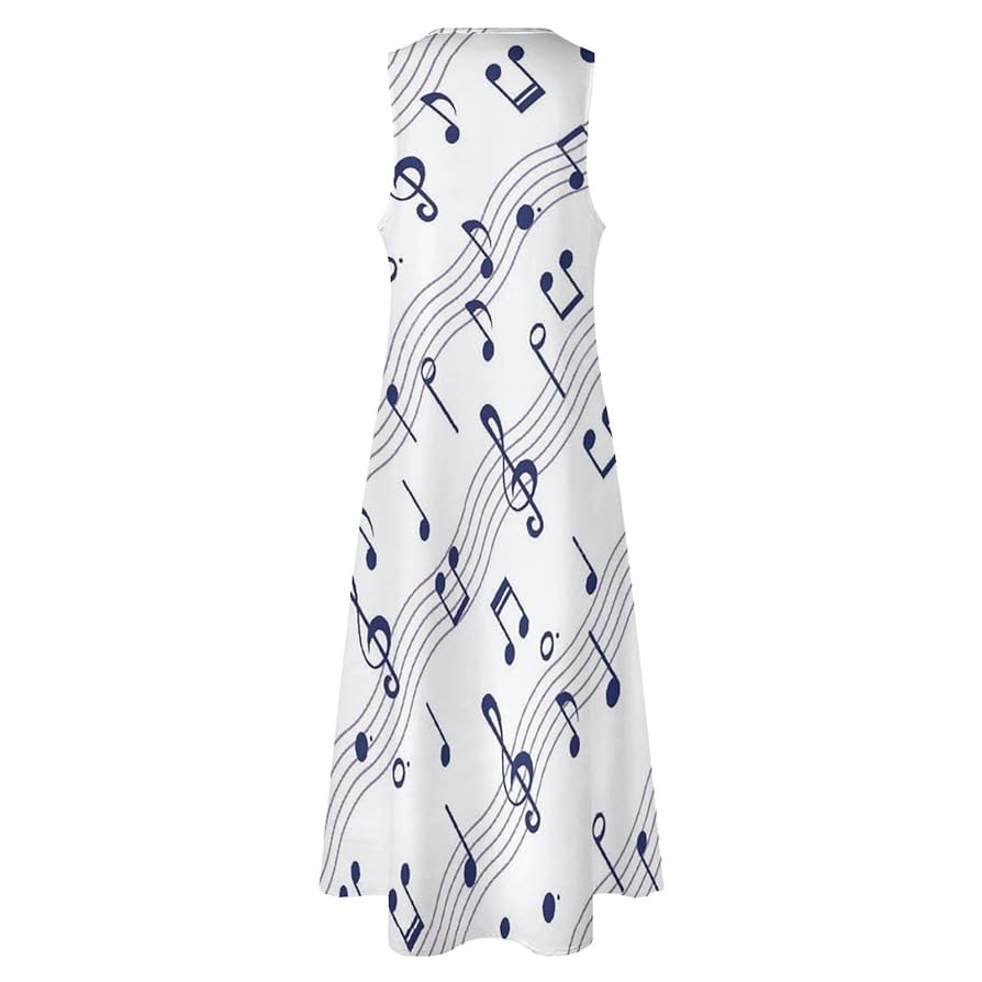 ヒロココシノ 小付き音符アートドレス ロングワンピース フロントジップ 38 セール】 【日本製】小付き音符アートドレス （ロング・マキシ丈