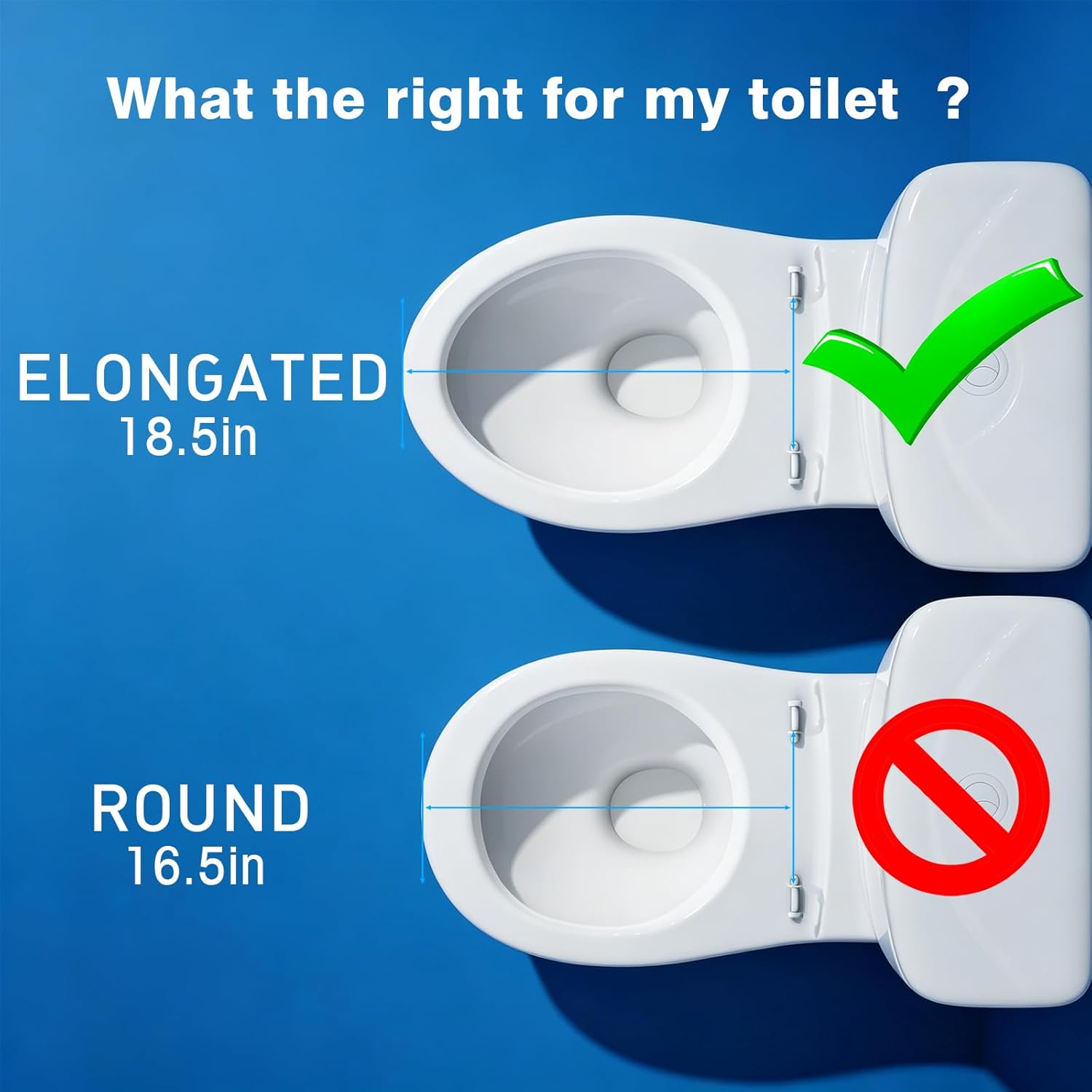 Bidet Toilet Seat Elongated – Non-Electric with Soft Close Toilet Seat, Dual Nozzles for Front & Rear Wash, Adjustable Water Pressure, Brass Inlet, No-Tool Installation – Elongated Bidet Seat