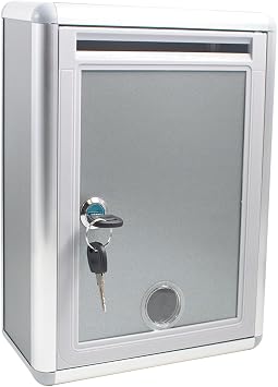 Suggestion Drop Box with Lock, Multi-Purpose Wall Mount Mail Drop Box for Home or Office Use Customer Center Hotel Home Business with 2 Keys