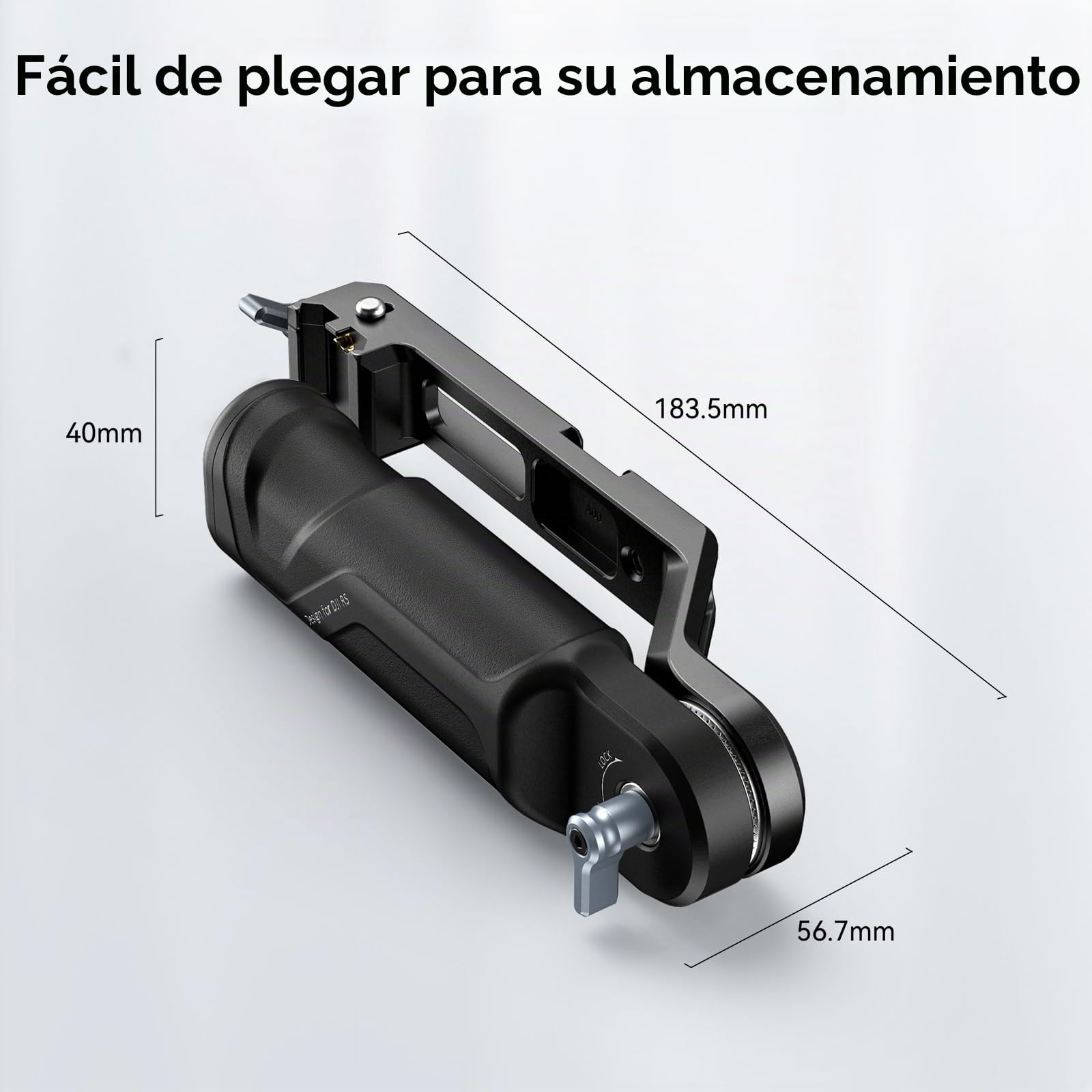 SMALLRIG Plástico Ligero Mango Ajustable Sling Handgrip Solo para DJI RS 4 Mini RS 3 Mini Gimbal Handheld Stabilizer, con NATO Clamp y Soporte de Zapata - 4197B