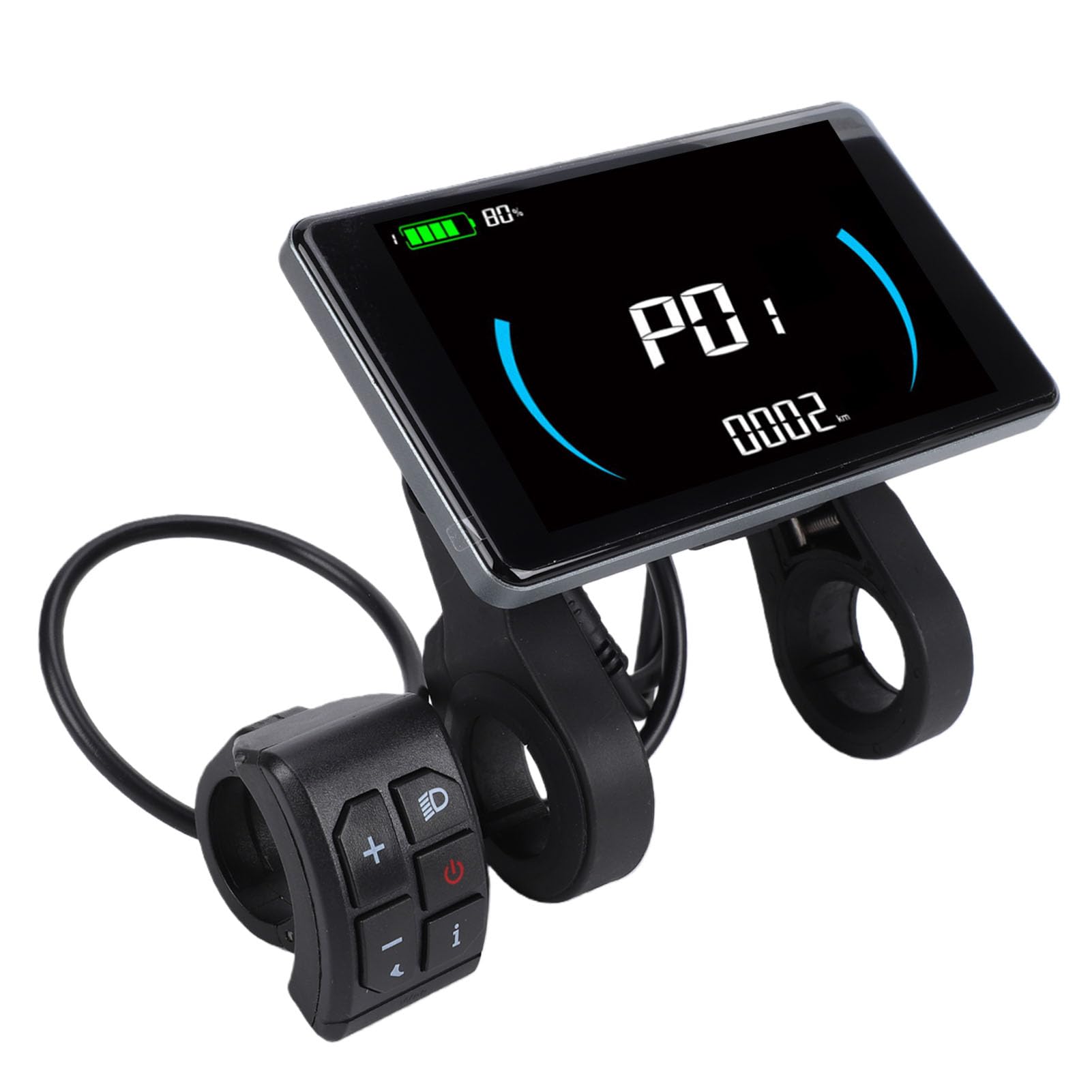 Display LCD per Bici Elettrica, Pannello LCD per Scooter Elettrico ABS per 24 V 36 V 48 60, Pannello di Controllo Compatibile con Scheda NFC con Schermo Trasparente per Ciclisti e Pendolari